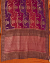 Namdroling Magenta Rangkaat Tussar Georgette Saree