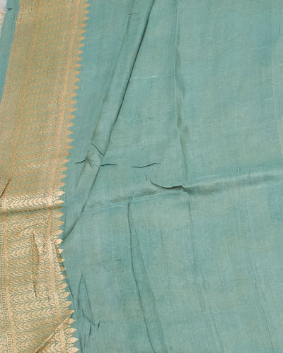 Nartakpriya Sea Green Rangkaat Tussar Georgette Saree
