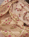 Kaiser Bagh Off White Paithani Tussar Georgette Saree