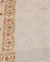 Kaiser Bagh Off White Paithani Tussar Georgette Saree