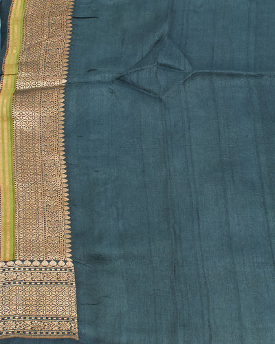 Nartakpriya Blue Rangkaat Tussar Georgette Saree