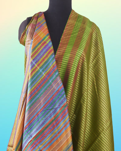 Enchanted Lake Green Gamchha Saree