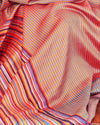 Iridescent Ripples Peach Gamchha Saree