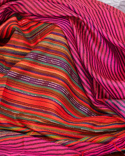 Stirring Canvas Magenta Purple Gamchha Saree