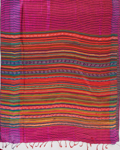 Stirring Canvas Magenta Purple Gamchha Saree