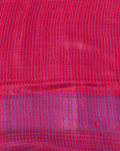 Stirring Canvas Magenta Purple Gamchha Saree