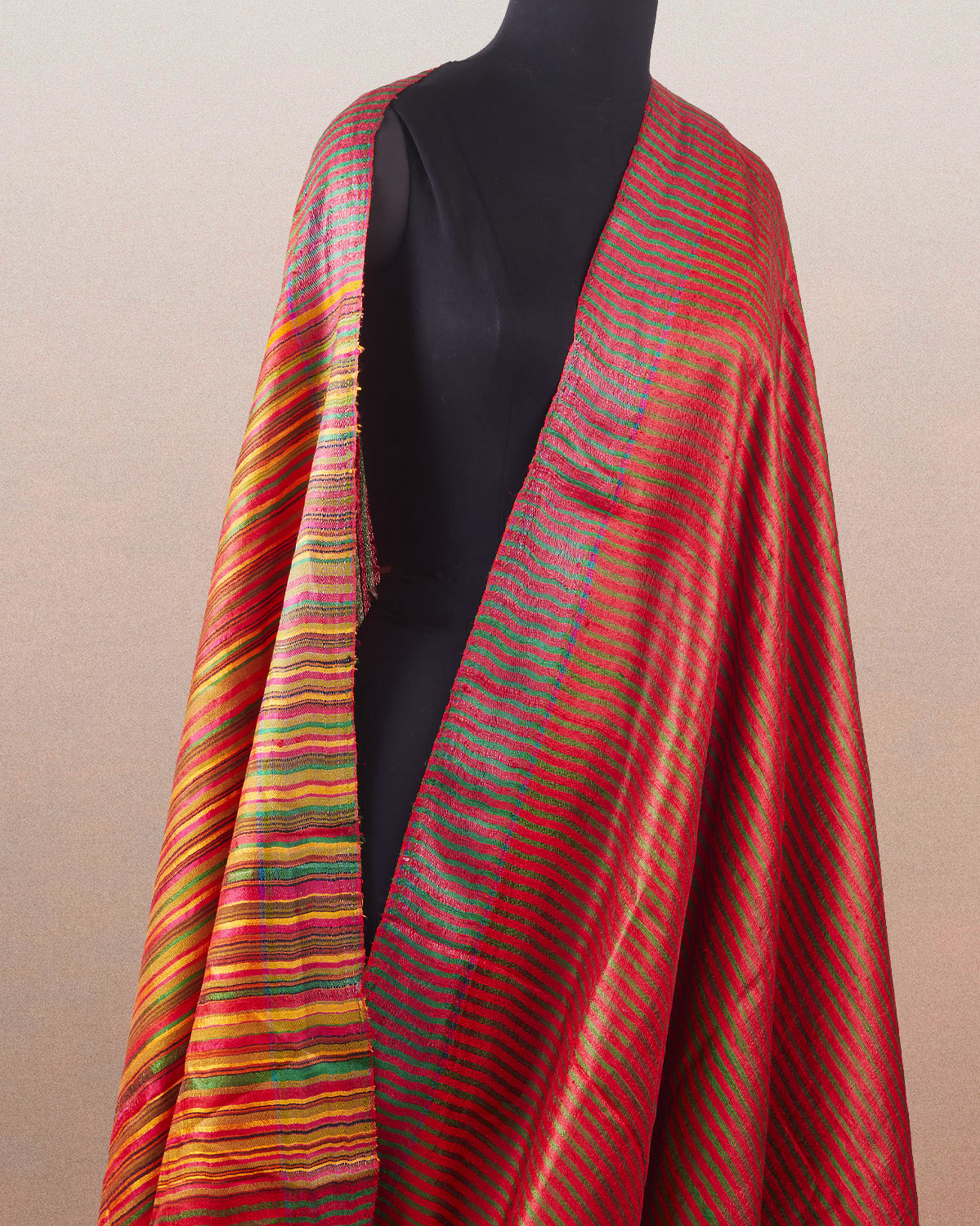 Roving Paint Brush Rust Gamchha Saree