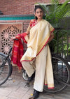 Mohini Red Shibori Tussar Saree