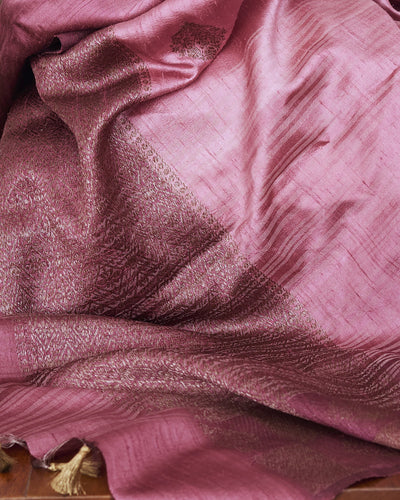 Amravati Mauve shaded Raw Silk Saree