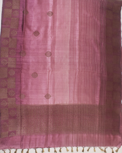Amravati Mauve shaded Raw Silk Saree