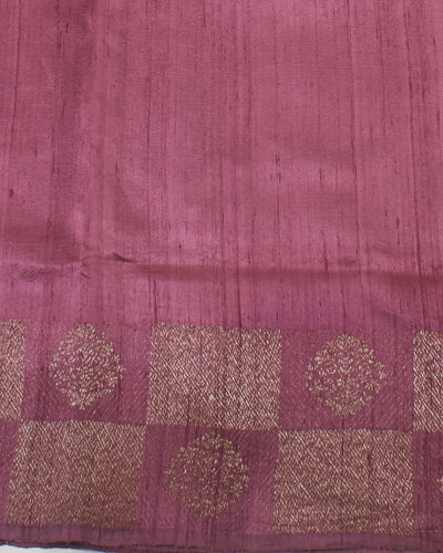 Amravati Mauve shaded Raw Silk Saree