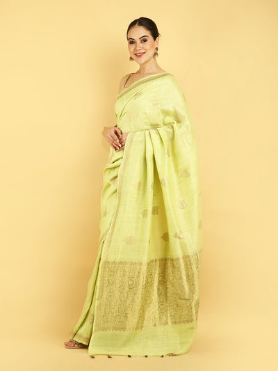 Janaki Green Matka Georgette Saree