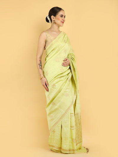 Janaki Green Matka Georgette Saree