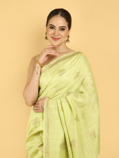 Janaki Green Matka Georgette Saree