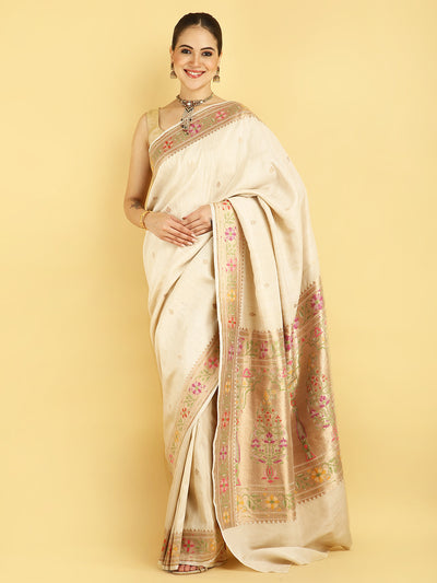 Kaiser Bagh Paithani Tussar Georgette Saree