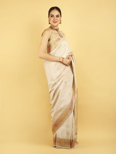 Kaiser Bagh Paithani Tussar Georgette Saree