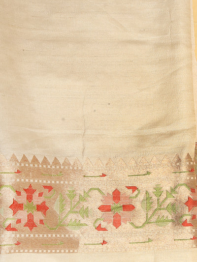 Kaiser Bagh Paithani Tussar Georgette Saree