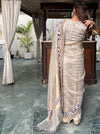 Navroz Silver Banarasi Tissue Saree