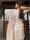 Navroz Silver Banarasi Tissue Saree