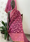 Magenta Cotton Cutwork Saree