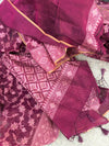 Magenta Cotton Cutwork Saree