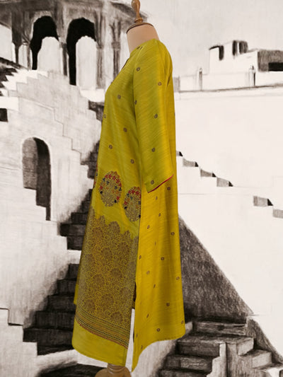 Yellow Floral Matka Georgette Kurta