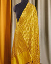 Genda Upvan Yellow Bandhani Silk Saree