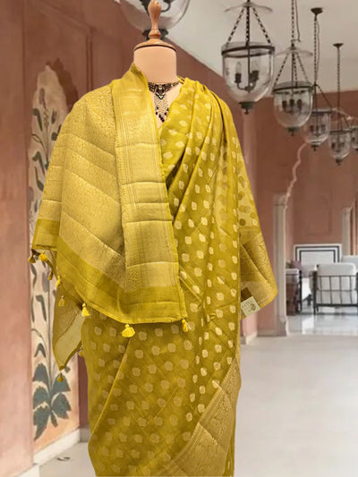 Ishani Yellow Cotton Saree