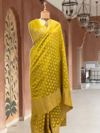 Ishani Yellow Cotton Saree