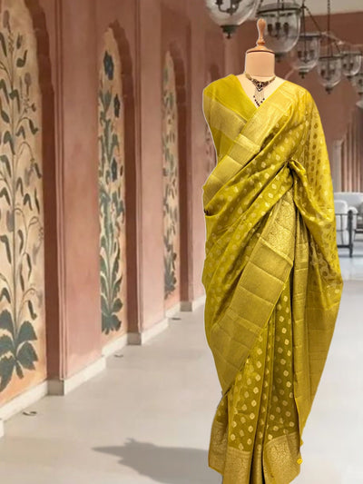 Ishani Yellow Cotton Saree