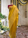 Crowning Glory Yellow Organza Saree