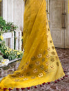 Crowning Glory Yellow Organza Saree