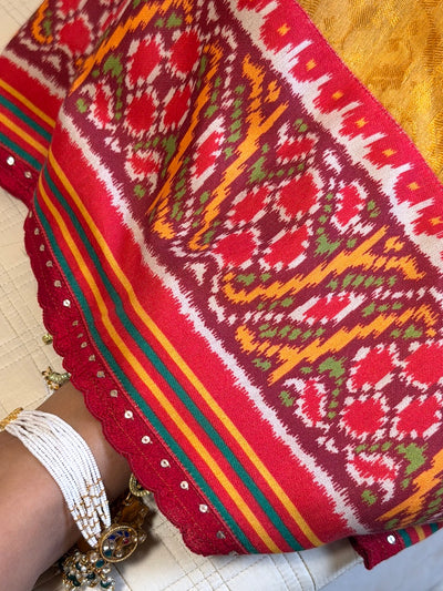 Rasika Yellow Moonga Saree
