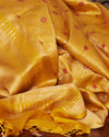 Chand Bibi Yellow Brocade Silk Saree