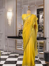 Ardour Yellow Swarovski Chiffon Saree