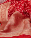 Mangla Gauri Red Organza Saree