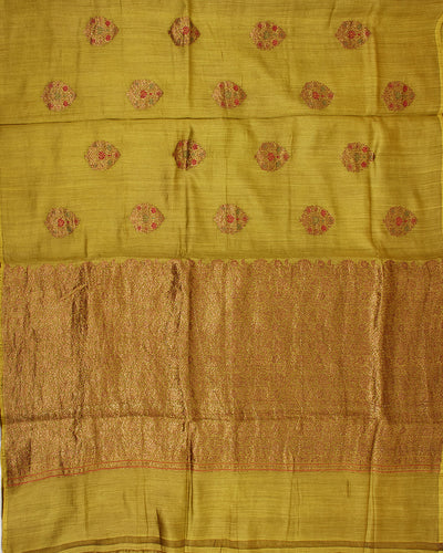 Gul-e-Mehendi Boota Matka Georgette Saree