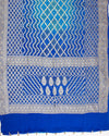 Jhalawar Blue & Firozi Bandhani khaddi georgette Saree