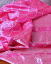 Wild Orchid Pink Chinya Silk Sari