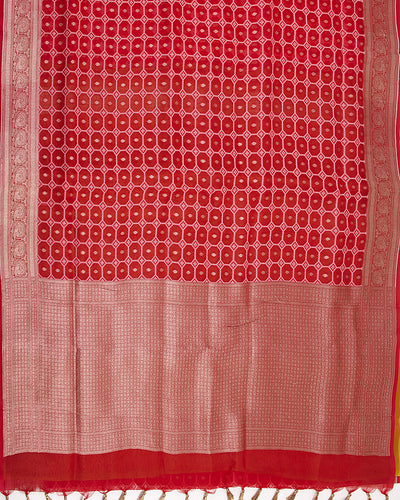 Mangla Gauri Red Organza Saree