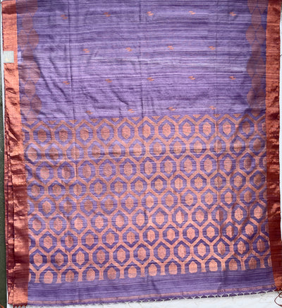 Mauve Linen Silk Saree