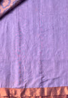 Mauve Linen Silk Saree