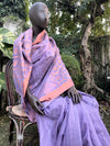 Mauve Linen Silk Saree