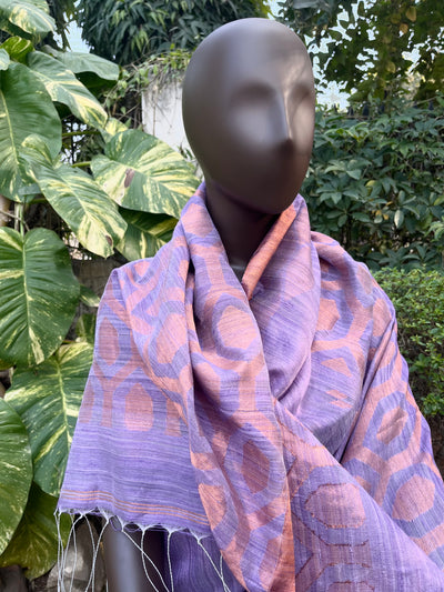 Mauve Linen Silk Saree