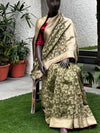 Olive Green Cotton Jamdani Saree