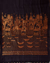 Dashashwamedh Ghat black Matka Georgette Saree