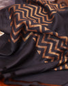 Noir Black Matka Georgette Border Saree