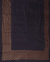 Noir Black Matka Georgette Border Saree