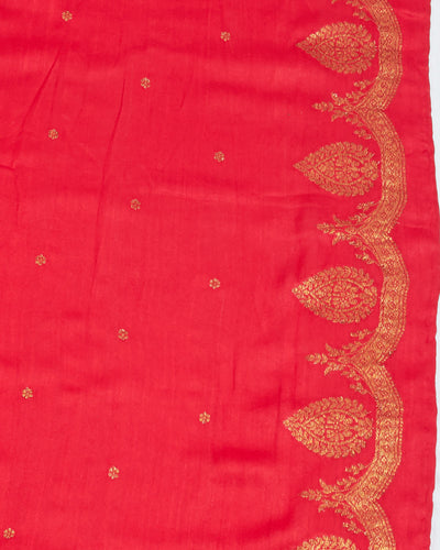 Kalyan Red Boota Matka Georgette Saree