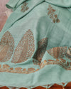 Jashn-e-Bahar Sea Green Matka Georgette Saree